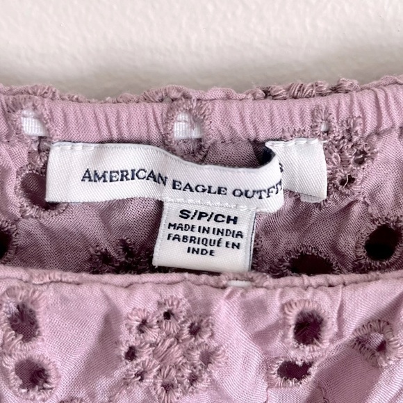 American Eagle Outfitters Eyelet Ruffle Tie Tank Top - Picture 12 of 12